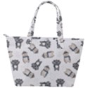 Cute Seamless Pattern With Koala Panda Bear Back Pocket Shoulder Bag  View2