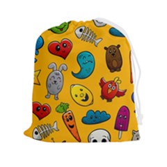 Graffiti Characters Seamless Ornament Drawstring Pouch (2xl) by Pakemis