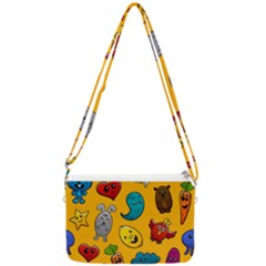 Graffiti Characters Seamless Ornament Double Gusset Crossbody Bag by Pakemis