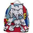 Rays Smoke Pop Art Style Vector Illustration Top Flap Backpack View3