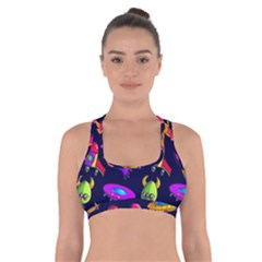 Space Pattern Cross Back Sports Bra by Pakemis