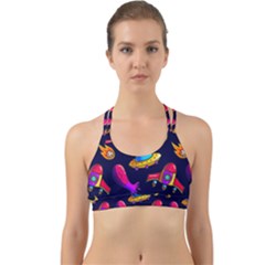 Space Pattern Back Web Sports Bra by Pakemis