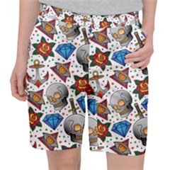 Full Color Flash Tattoo Patterns Pocket Shorts by Pakemis