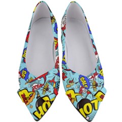 Comic Bubbles Seamless Pattern Women s Bow Heels by Pakemis