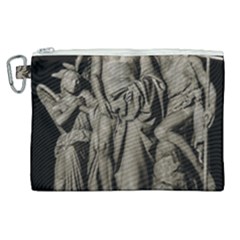 Catholic Motif Sculpture Over Black Canvas Cosmetic Bag (xl) by dflcprintsclothing