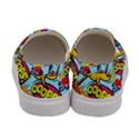 Comic Elements Colorful Seamless Pattern Women s Canvas Slip Ons View4