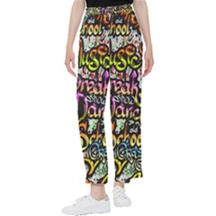 Graffiti Word Seamless Pattern Women s Pants  by Pakemis