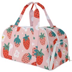 Strawberry-seamless-pattern Burner Gym Duffel Bag by Pakemis