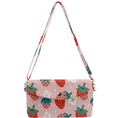 Strawberry-seamless-pattern Removable Strap Clutch Bag by Pakemis