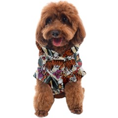 Natural-seamless-pattern-with-tiger-blooming-orchid Dog Coat