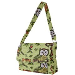 Seamless-pattern-with-flowers-owls Full Print Messenger Bag (s)