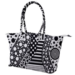 Black And White Canvas Shoulder Bag by gasi