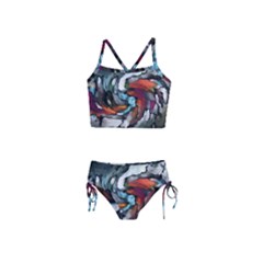 Abstract Art Girls  Tankini Swimsuit by gasi