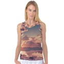 Sunset River Sky Clouds Nature Nostalgic Mountain Women s Basketball Tank Top View1