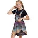 Mountain Space Galaxy Stars Universe Astronomy Kids  Apron Dress View2