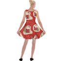 Christmas New Year Seamless Pattern Velvet Skater Dress View2