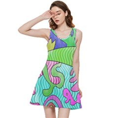 Colorful Stylish Design Inside Out Racerback Dress by gasi