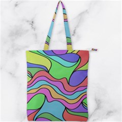 Colorful Stylish Design Double Zip Up Tote Bag by gasi