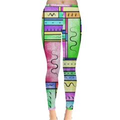 Colorful Pattern Inside Out Leggings by gasi