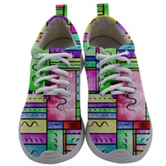 Colorful Pattern Mens Athletic Shoes by gasi