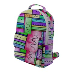 Colorful Stylish Design Flap Pocket Backpack (large) by gasi