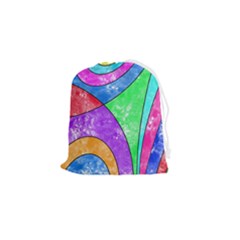 Colorful Stylish Design Drawstring Pouch (small) by gasi