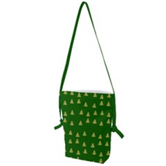 Green Christmas Trees Green Folding Shoulder Bag by TetiBright