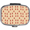 Red Christmas Tree Brown Mini Square Pill Box View1