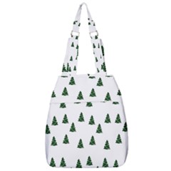 Green Christmas Trees White Center Zip Backpack by TetiBright