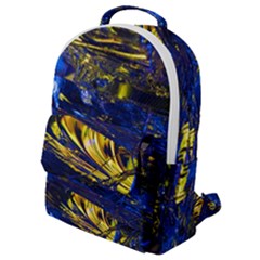 Space Futuristic Shiny Abstraction Flash Colorful Flap Pocket Backpack (small) by Pakemis