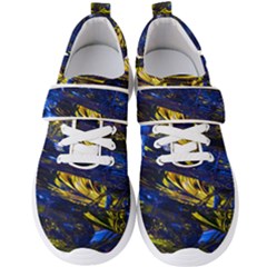 Space Futuristic Shiny Abstraction Flash Colorful Men s Velcro Strap Shoes by Pakemis