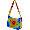 Fractal Starfish Mandelbrot Blue Zip Up Shoulder Bag View2