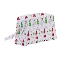 Santa Claus Snowman Christmas  Wristlet Pouch Bag (medium)