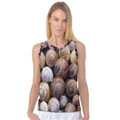 Snail Shells Pattern Arianta Arbustorum Women s Basketball Tank Top