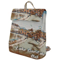 Birds And People On Lake Garda Flap Top Backpack by ConteMonfrey