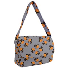 Pumpkin Heads With Hat Gray Courier Bag by TetiBright