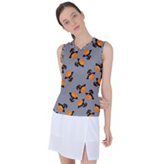 Pumpkin Heads With Hat Gray Women s Sleeveless Sports Top by TetiBright