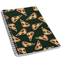 Pizza Slices Pattern Green 5 5  X 8 5  Notebook