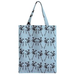 Jogging Lady On Blue Zipper Classic Tote Bag by TetiBright