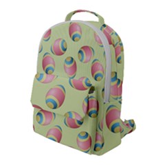 Colorful Easter Eggs Pattern Green Flap Pocket Backpack (large) by TetiBright