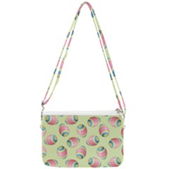 Colorful Easter Eggs Pattern Green Double Gusset Crossbody Bag by TetiBright