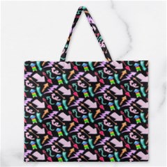 Retro Arrows Zipper Large Tote Bag by Sparkle