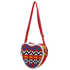 Shapes Rows Heart Shoulder Bag by LalyLauraFLM