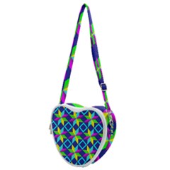 Colorful Stars Pattern                                                                 Heart Shoulder Bag by LalyLauraFLM