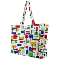 Colorful Rectangles                                                                     Simple Shoulder Bag by LalyLauraFLM