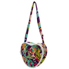 Retro Chaos                                                                   Heart Shoulder Bag by LalyLauraFLM