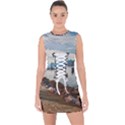 Ducks on Gardasee Lace Up Front Bodycon Dress View1