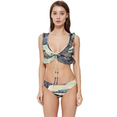 A Walk On Gardasee, Italy  Low Cut Ruffle Edge Bikini Set