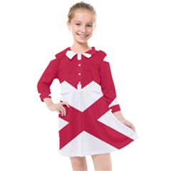 Anglo Irish Flag Kids  Quarter Sleeve Shirt Dress by tony4urban