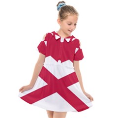 Anglo Irish Flag Kids  Short Sleeve Shirt Dress by tony4urban